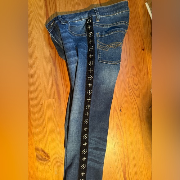 Idyllwind Miranda Lambert Boot Barn Jeans Studded Rhinestone Velvet Detail Sz 2 - Picture 6 of 6